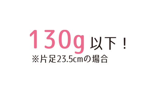 130g以下!※片足23.5cmの場合