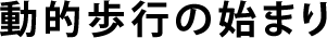 動的歩行の始まり